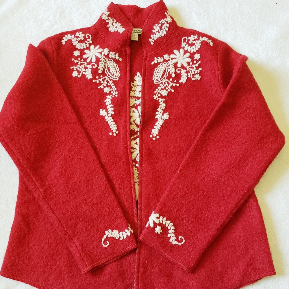 Coldwater Creek wool jacket, Christmas! Sz Medium